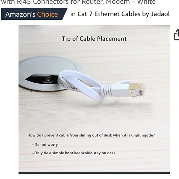 SET OF 2 Jadaol Cat 7 Ethernet Cable 25ft Shielded Solid Flat NWT - Picture 9 of 15